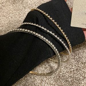 Rhinestone headbands-silver & gold tone